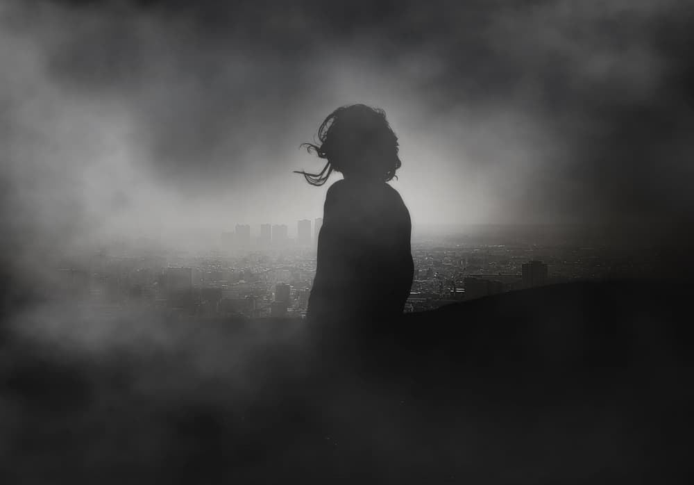 Moody City Silhouette by Keisuke Ikeda @ blackcoffee — canvas wall art