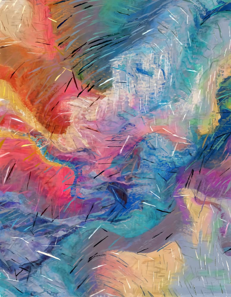 Energetic Color Movement by Uma Gokhale — canvas wall art
