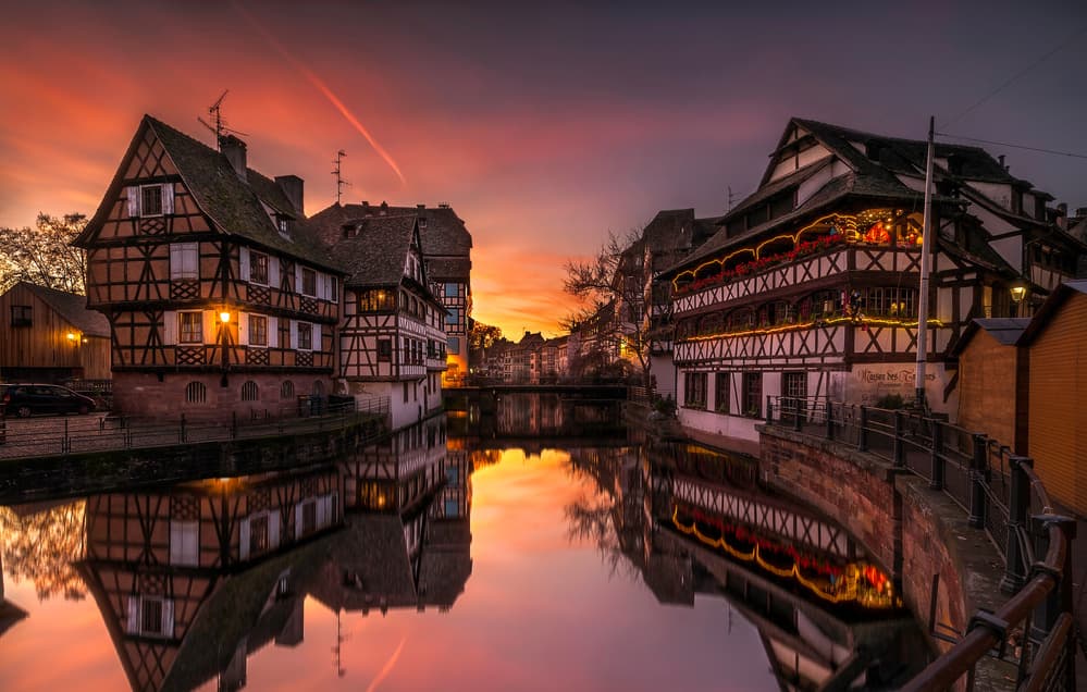 Colorful Canal Evening by Álvaro Pérez & Jose M. Pérez. Brothers — canvas wall art