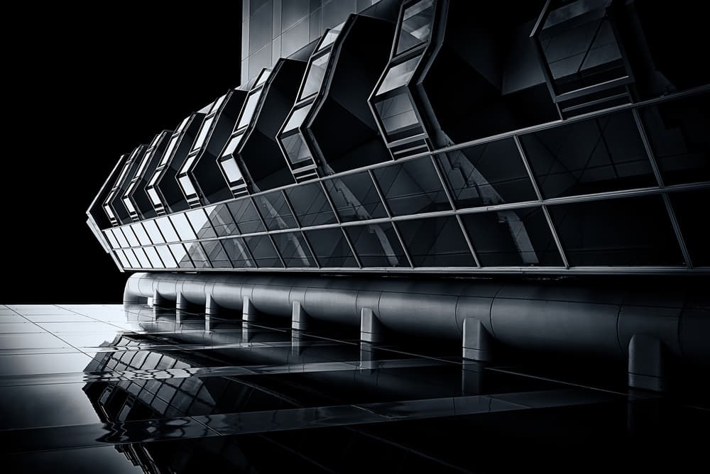 Modern Glass Reflection by Roland Weber — canvas wall art