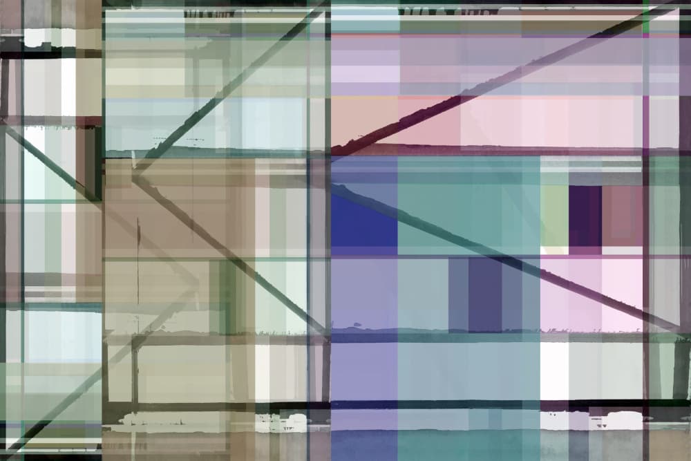 Modern Geometric Layers by cartissi — canvas wall art