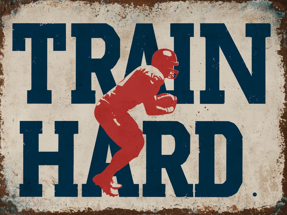Train Hard Football by Pictufy Studio IV — canvas wall art