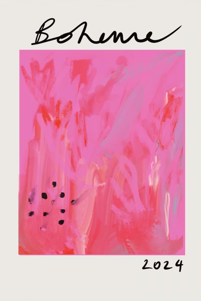 Vibrant Pink Abstract by Talitha McQueen — canvas wall art
