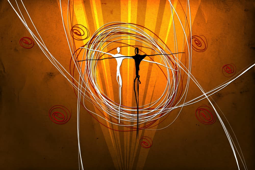 Spiritual Human Connection by Rafal Kulik — canvas wall art