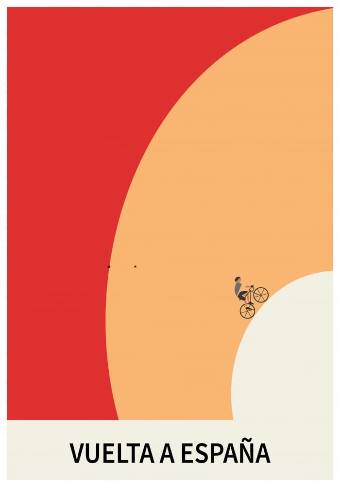 Uphill Cycling Journey by Paperago — canvas wall art