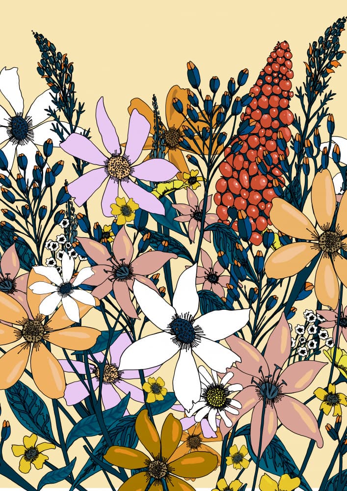 Vibrant Wildflower Field by Nicholas — canvas wall art