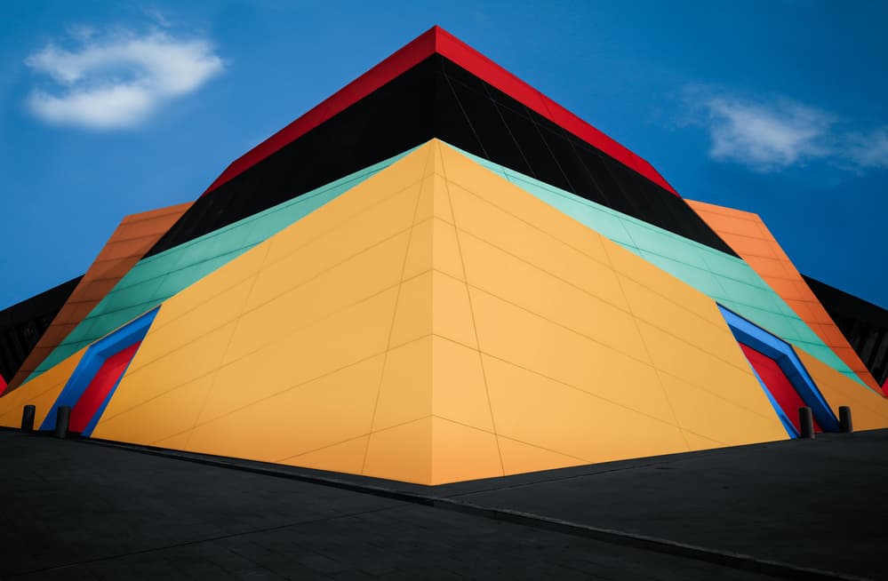 Colorful Modern Architecture by Muhammad Almasri — canvas wall art