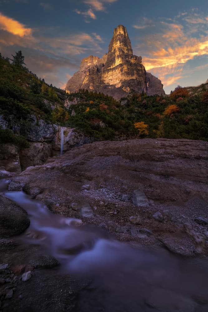Golden Mountain Stream by Li Ying — canvas wall art