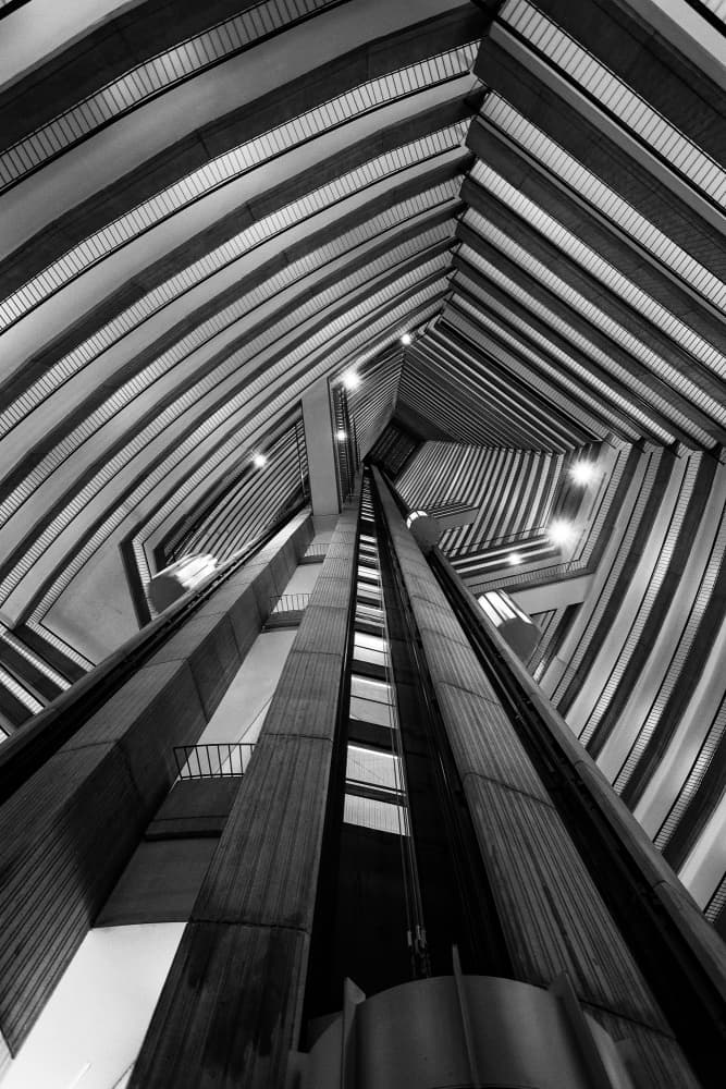 Modern Atrium Perspective by Ashley Sowter — canvas wall art