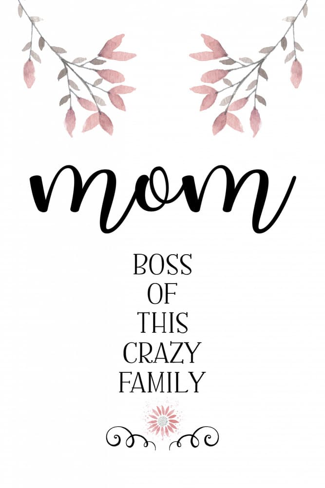Mom Boss Family Quote by Melanie Viola — canvas wall art