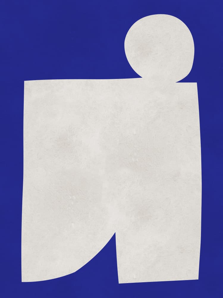Abstract Blue Composition by Vitor Costa — canvas wall art