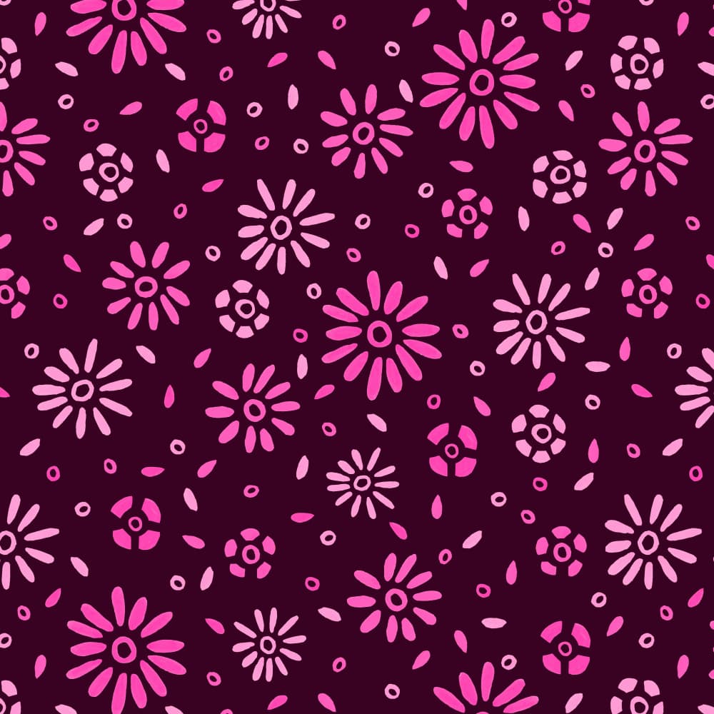 Scattered Pink Flowers by Michele Channell — canvas wall art