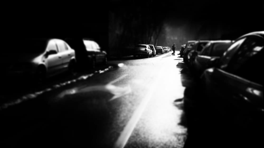 Dark Street Reflections by Marius Cinteza — canvas wall art