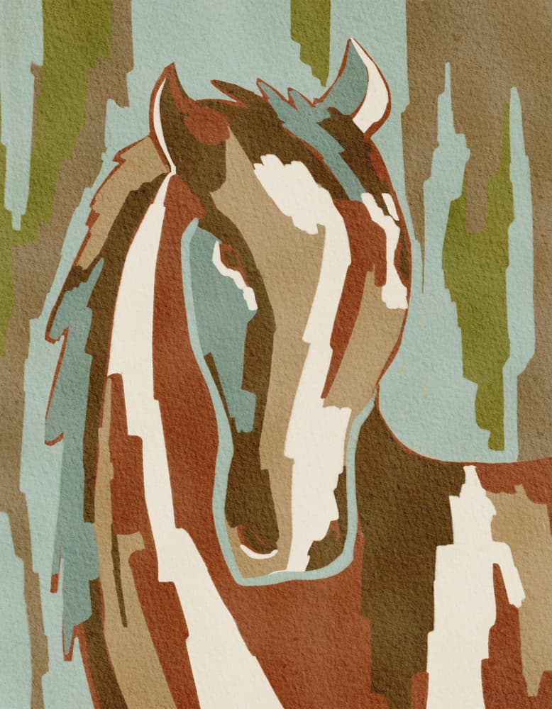 Abstract Horse Portrait