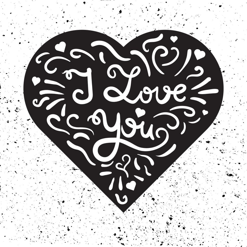 Romantic Love Heart Message by Marika Barsrsind — canvas wall art