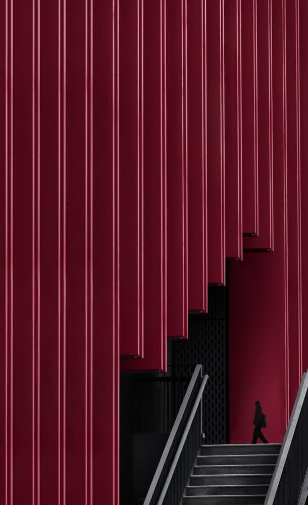 Bold Red Ascent by Biao  Huang — canvas wall art