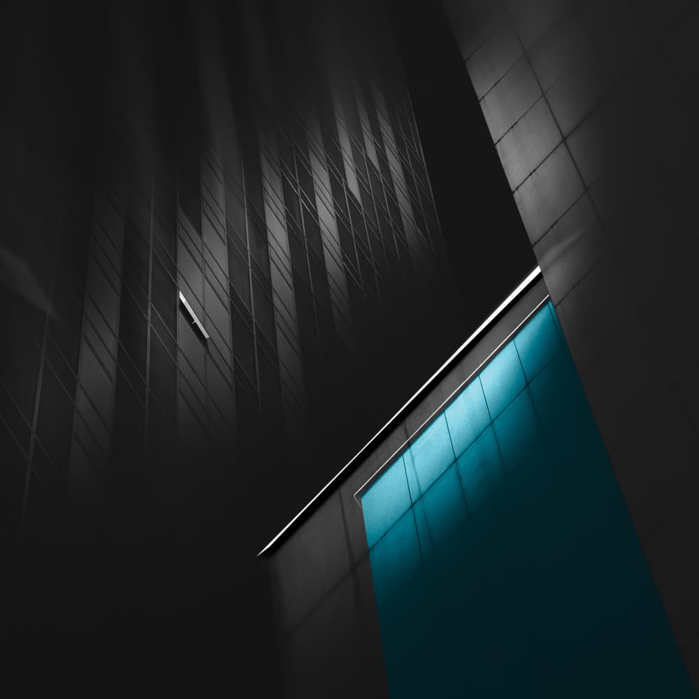 Geometric Blue Architecture by Marc Huybrighs — canvas wall art