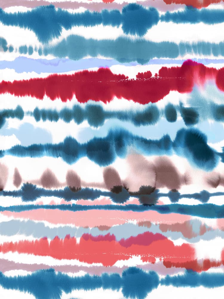 Fluid Watercolor Stripes by Ninola Design — canvas wall art