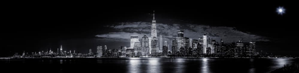 New York City Night Skyline by Jackson Carvalho — canvas wall art