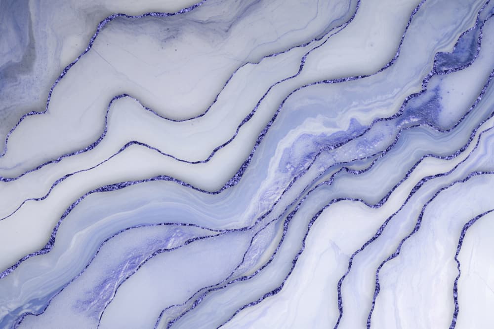 Amethyst Glitter Waves by Andrea Haase — canvas wall art