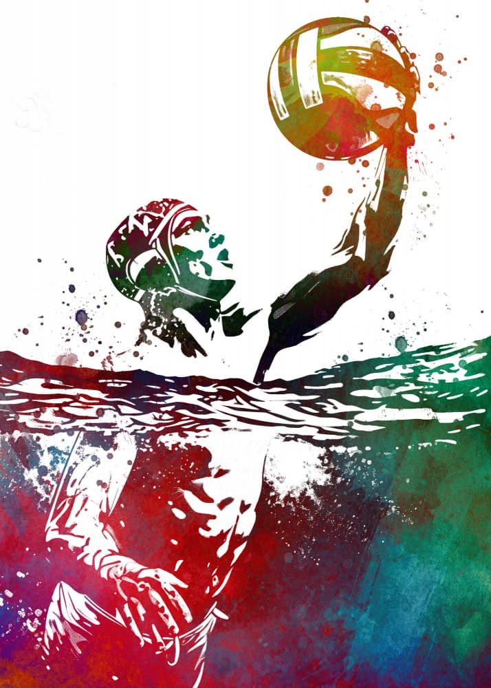 Dynamic Water Polo by Justyna Jaszke — canvas wall art