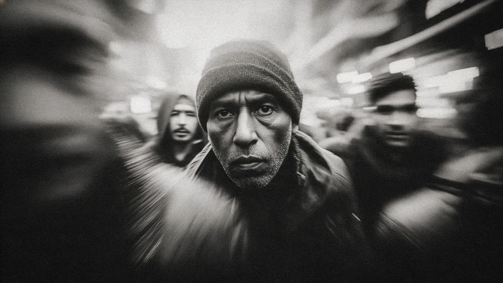 Powerful Street Portrait by Erkan Camlilar — canvas wall art