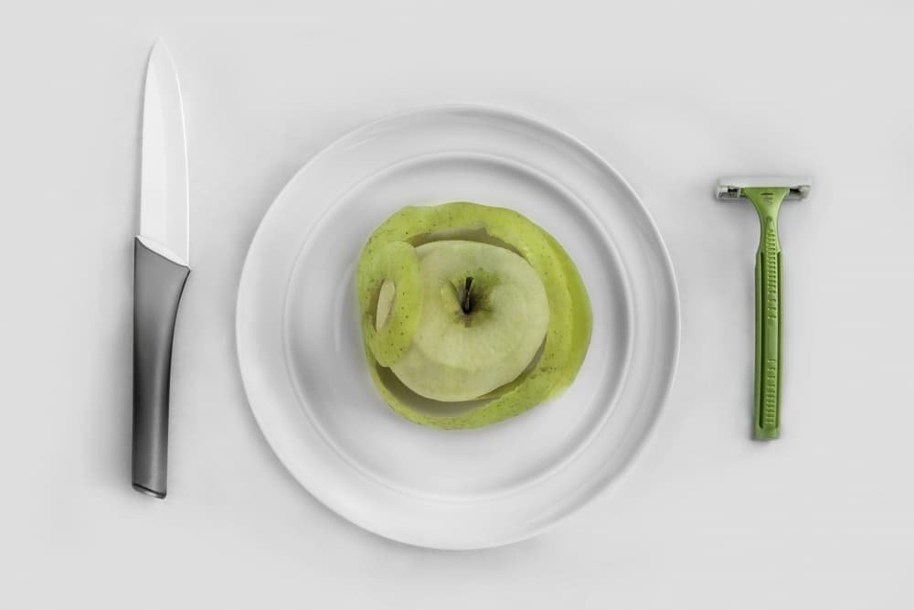 Peeled Apple Razor by Giorgio Toniolo — canvas wall art
