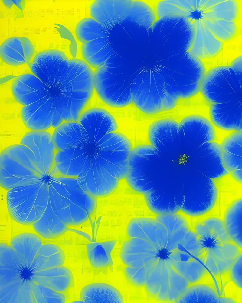 Vibrant Blue Floral by Cicero Spin — canvas wall art