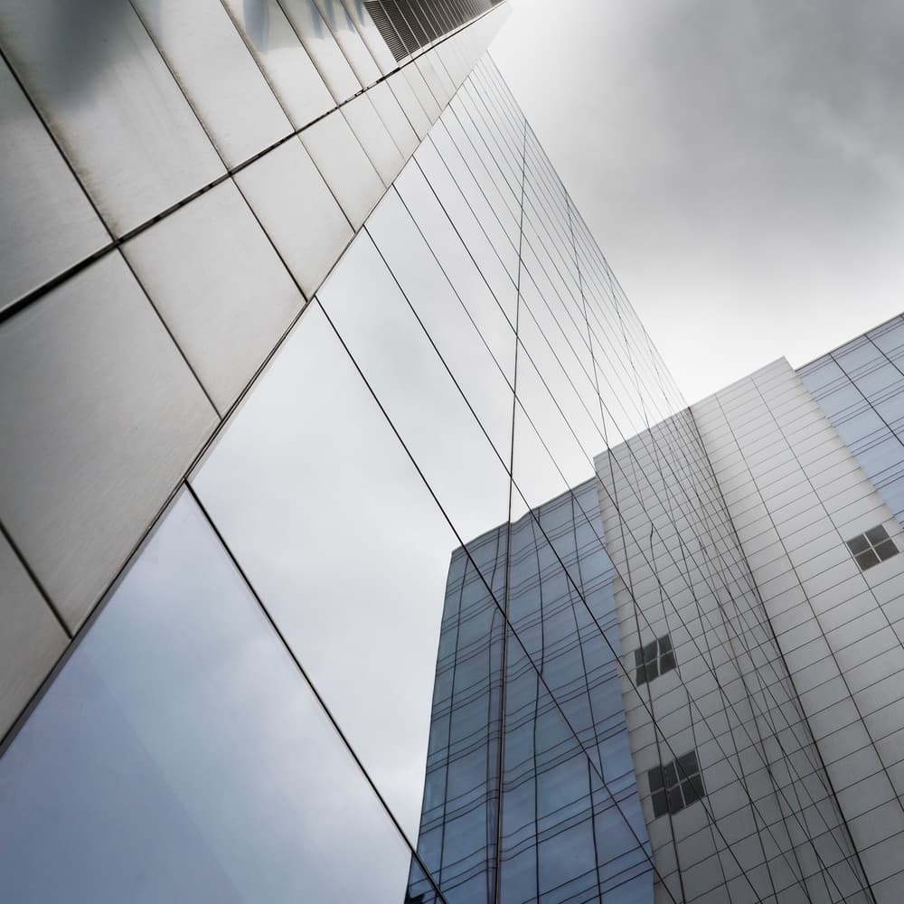 Modern Glass Reflections by Luc Vangindertael (laGrange) — canvas wall art
