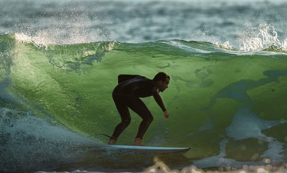 Surfer Inside Barrel by Emilio Pino — canvas wall art