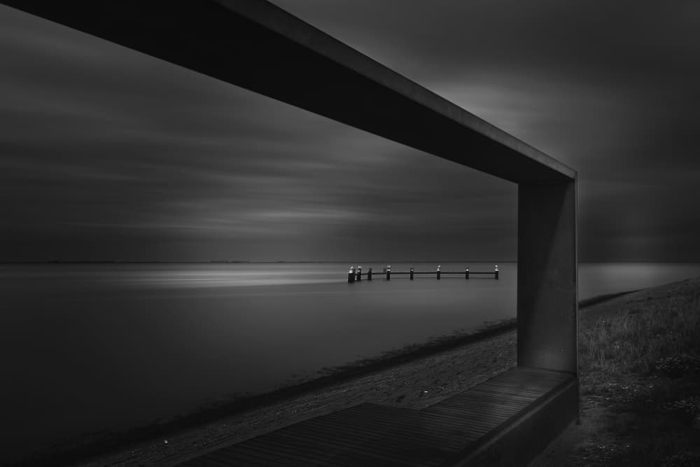 Calm Water Framed Pier by Greetje van Son — canvas wall art