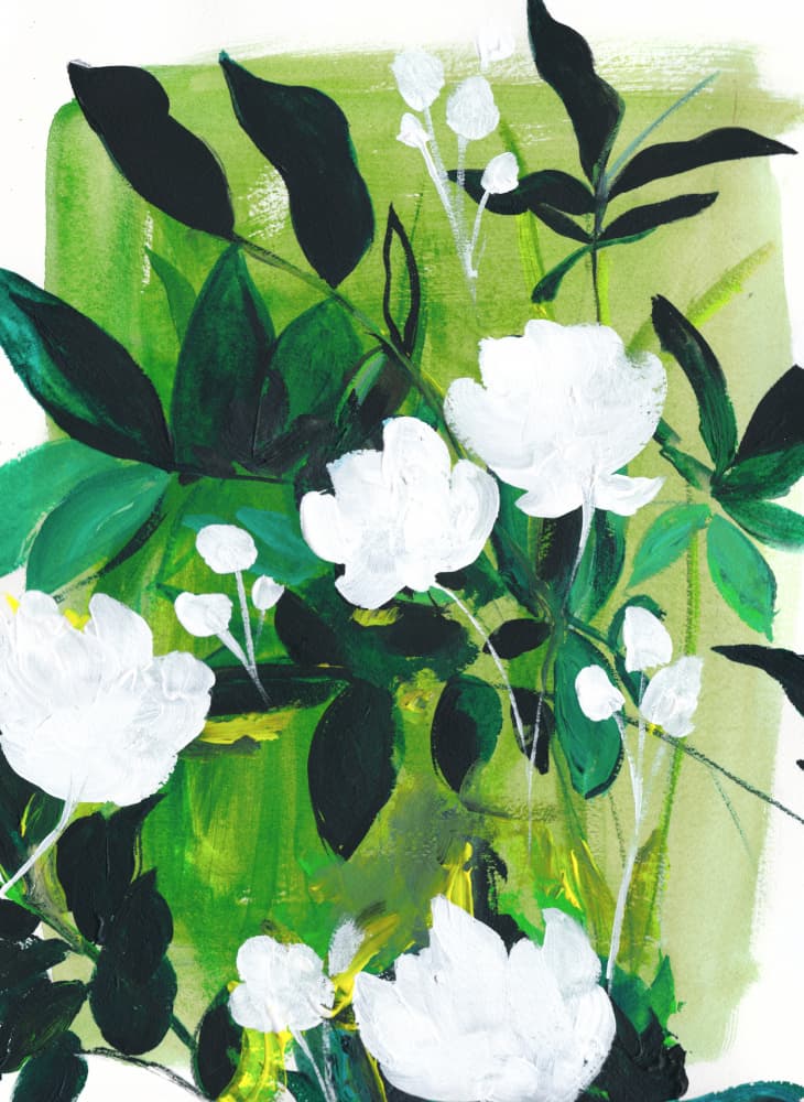 Lush White Blooms by Christine Lindstrom — canvas wall art