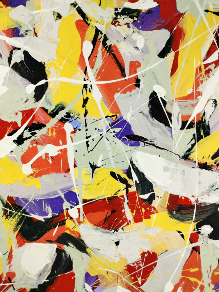 Vibrant Abstract Splashes by Michael Cross — canvas wall art
