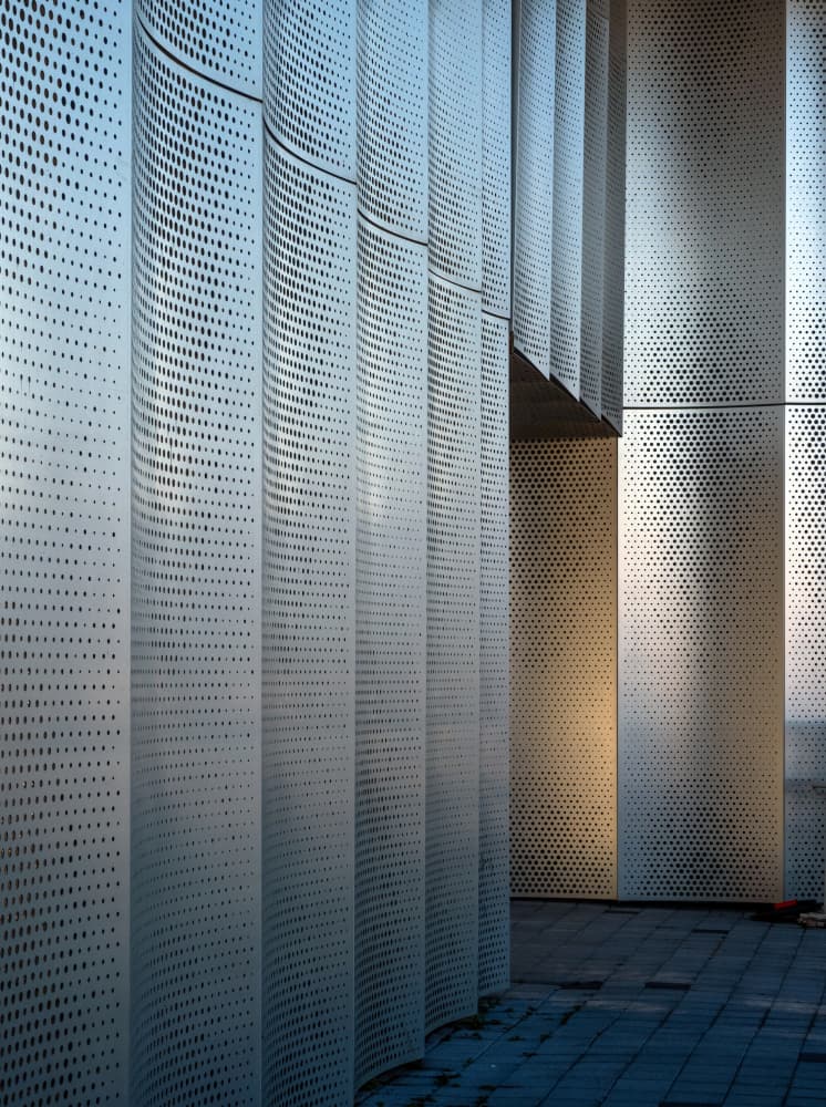 Perforated Metal Facade by HAN dong hee — canvas wall art