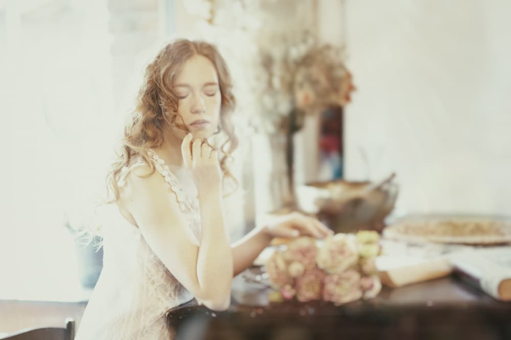 Dreamy Redhead Portrait by Christian Kurz — canvas wall art