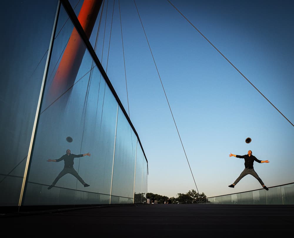 Dynamic Reflection Leap by Mirela Momanu — canvas wall art