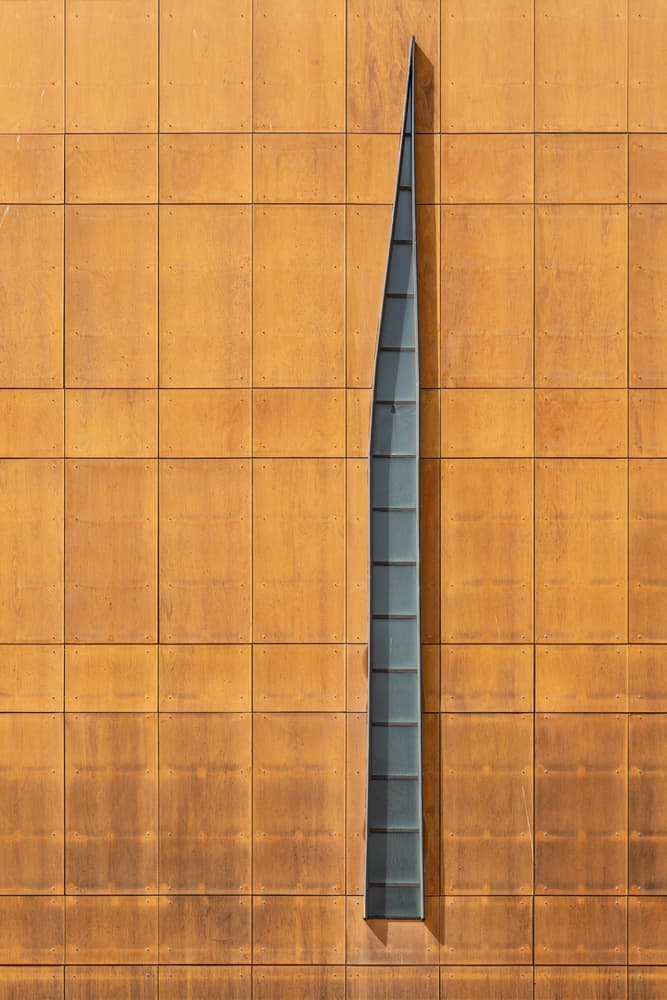 Sharp Orange Architecture by Franco Tessarolo — canvas wall art