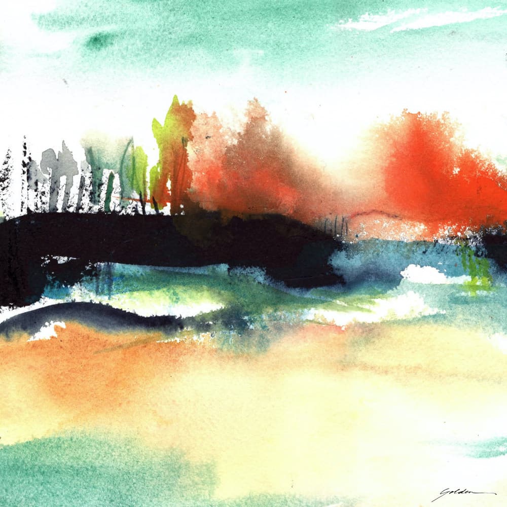 Vibrant Abstract Landscape by Sheila Golden — canvas wall art