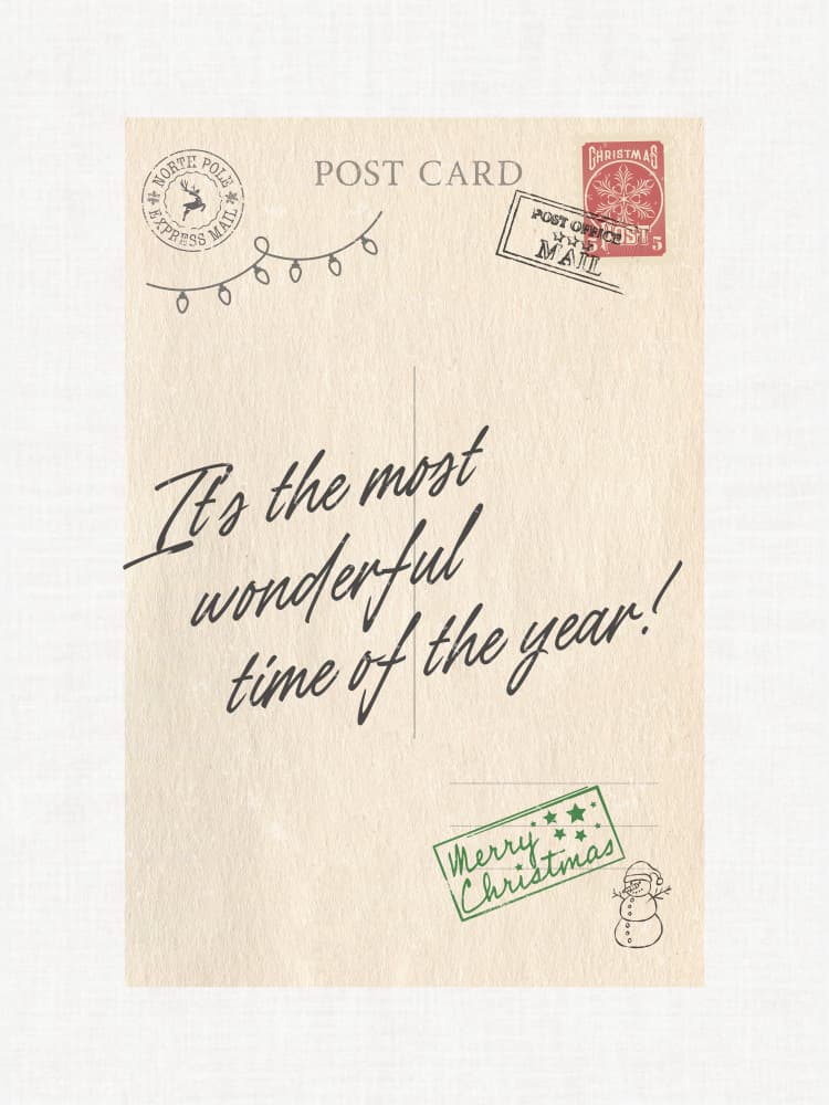 Most Wonderful Postcard by Jolly and Dash — canvas wall art