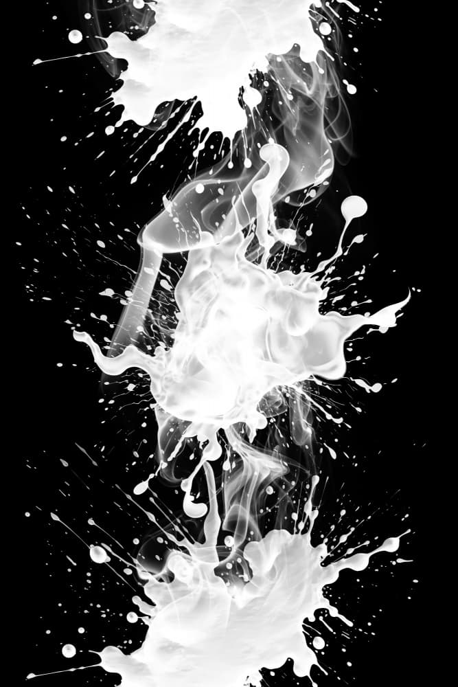 White Smoke Splashes by Rafal Kulik — canvas wall art
