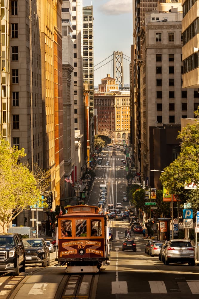 San Francisco Cable Car View by Rob Ryan — canvas wall art