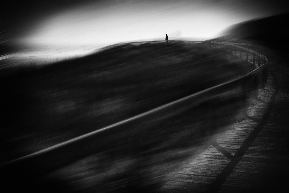 Solitary Figure Path by Paulo Abrantes — canvas wall art