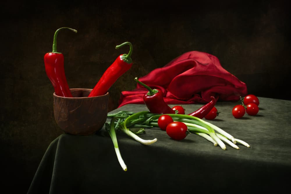 Vibrant Kitchen Ingredients by Brig Barkow — canvas wall art