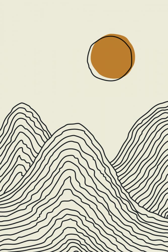 Golden Sun Mountains by jay stanley — canvas wall art