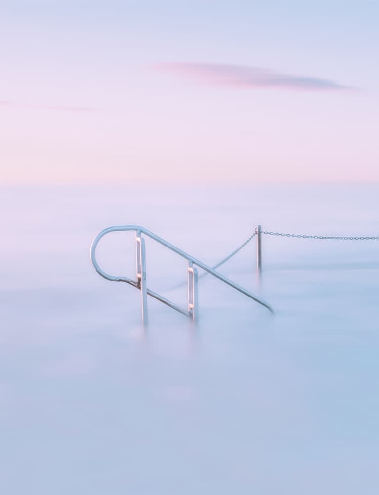 Serene Water Stairs by Jingshu Zhu — canvas wall art