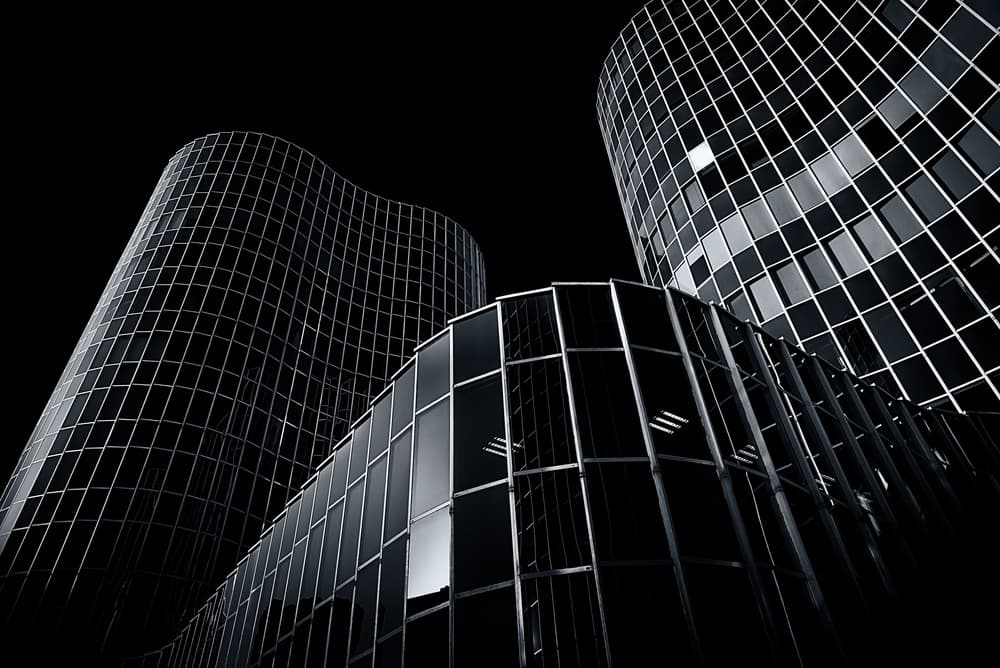 Modern Glass Architecture by Roland Weber — canvas wall art