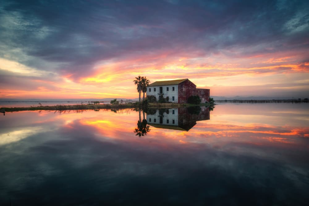 Reflected Sunset Glow by Tomás Hueso Marco — canvas wall art
