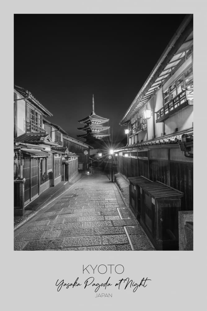 Yasaka Pagoda Night by Melanie Viola — canvas wall art