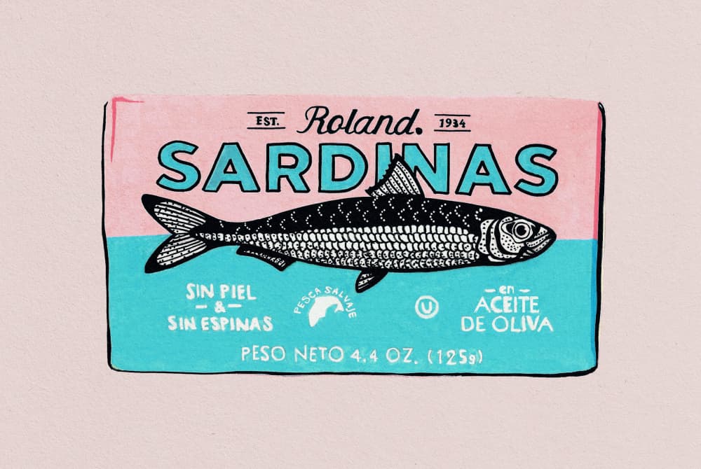 Vintage Sardine Art by Studio Mandariini — canvas wall art