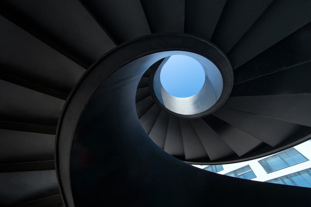 Upward Spiral Architecture by iso66 — canvas wall art
